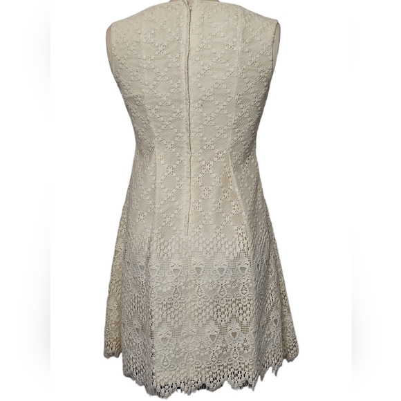 Vintage Rae Rag Dolls Women's 7 (0-2 xs) Pleated Mini Lace Lined Dress 70s? - Picture 7 of 16